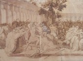 OLD MASTERS STYLE BATTLE SCENE