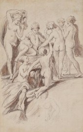 OLD MASTERS STYLE DRAWING NYMP