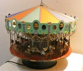 OLD MECHANICAL CAROUSEL DISPLA