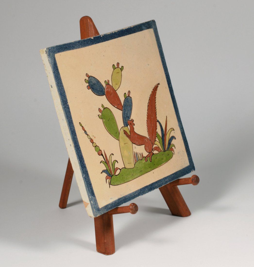 OLD MEXICAN TLAQUEPAQUE POTTERYTILE