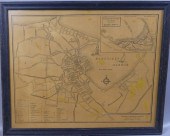 OLD NANTUCKET MAPOld framed Na