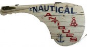 OLD NAUTICAL ANTIQUES SIGNOld