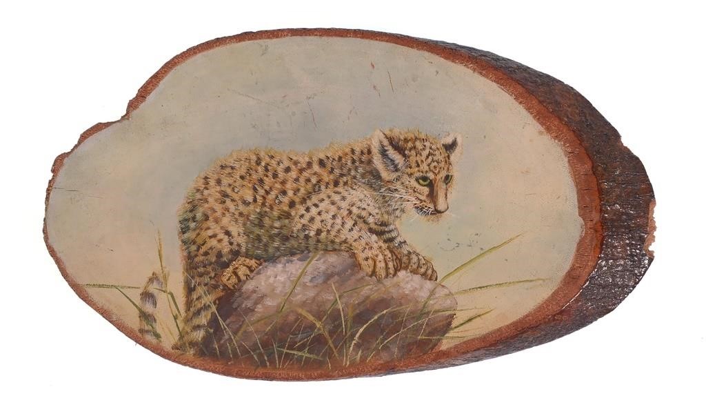 OLD PAINTING OF FLORIDA BOBCAT ON