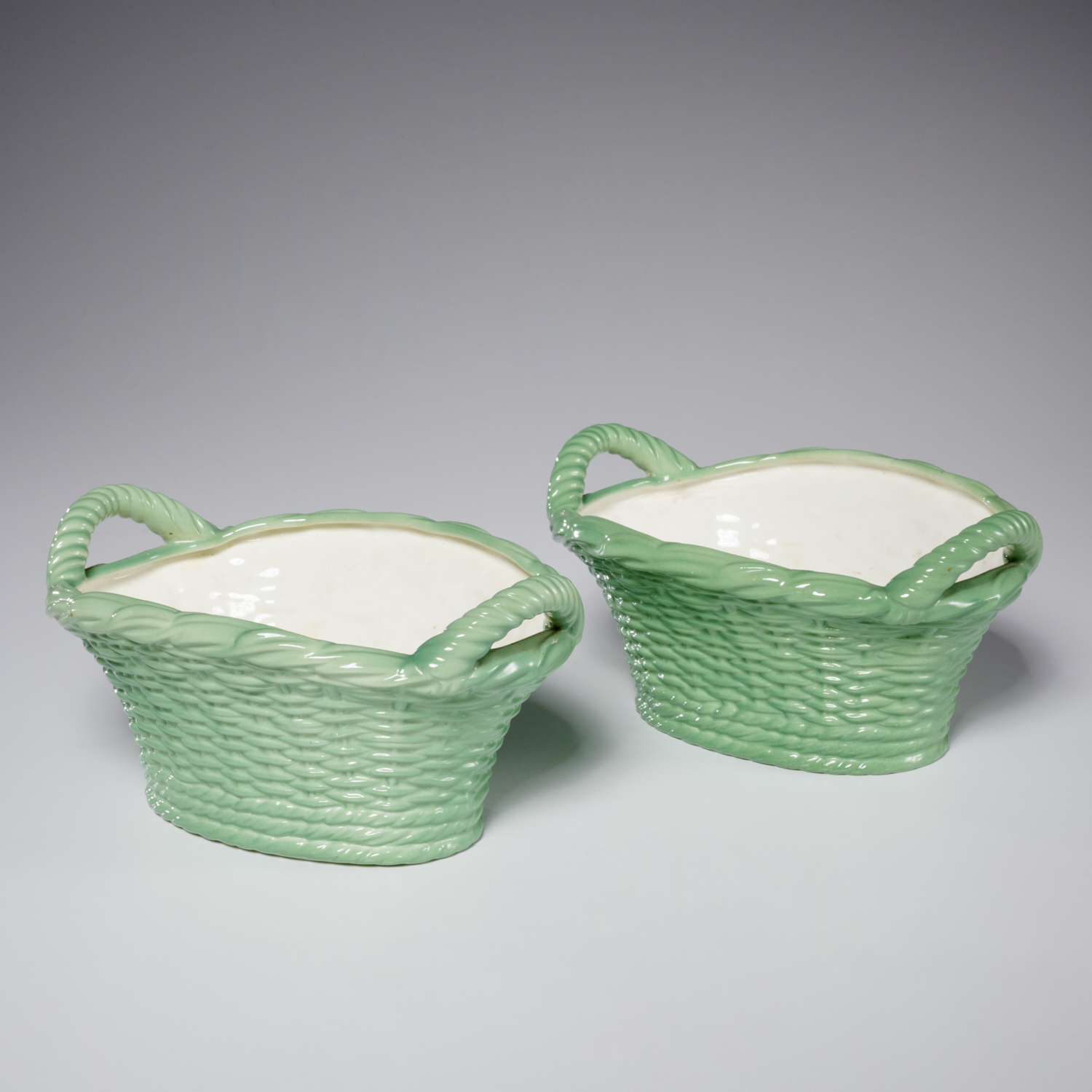 OLD PAIR ROYAL WORCESTER PAINTED