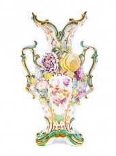 OLD PARIS FLORAL VASEOld Paris