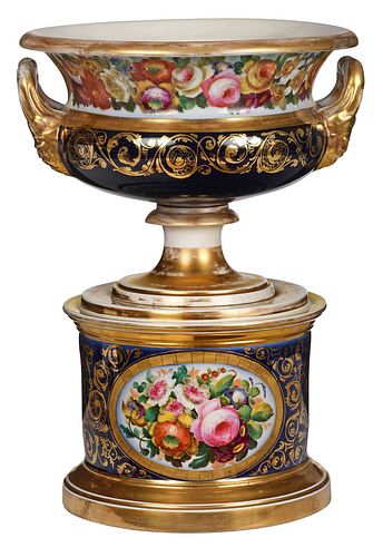 OLD PARIS GILT AND PORCELAIN