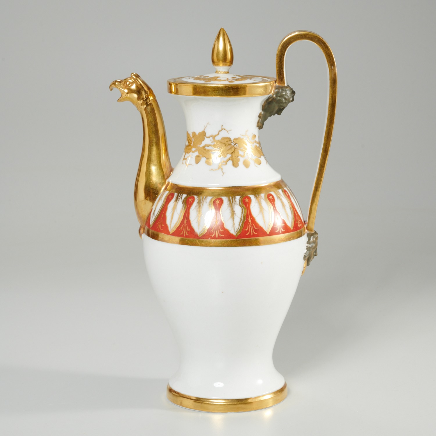 OLD PARIS GILT PORCELAIN COFFEE POT