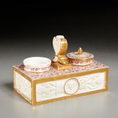 OLD PARIS PORCELAIN ENCRIER IN