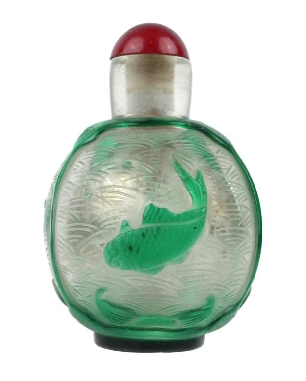 OLD PEKING GLASS ART DECO SNUFF
