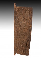 OLD SENUFO TRIBE HUT DOOR: Old