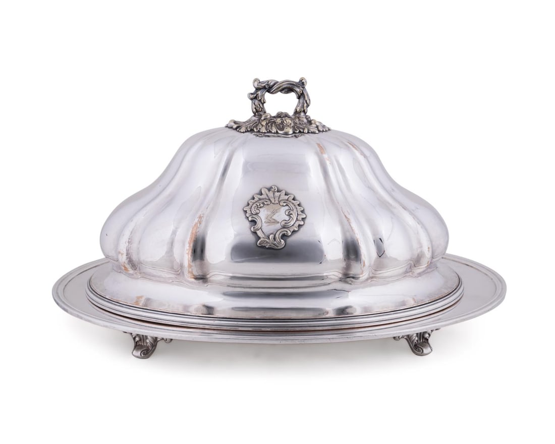 OLD SHEFFIELD PLATE ARMORIAL ENTREE