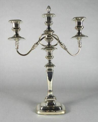 OLD SHEFFIELD PLATE CANDALABRUM,