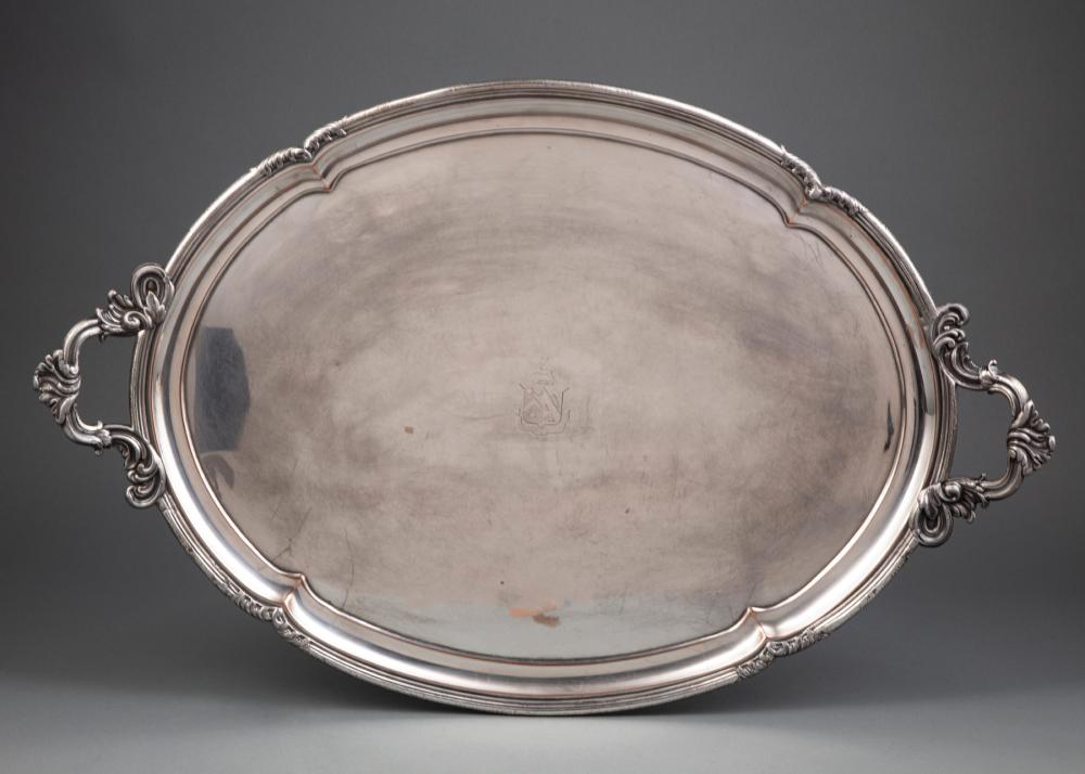 OLD SHEFFIELD PLATE TEA TRAYOld