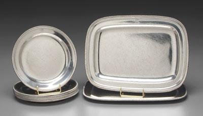 Old Sheffield plate trays,
