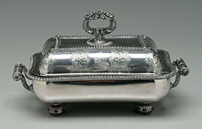 Old Sheffield plate warming dish,