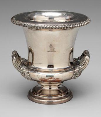 Old Sheffield plate wine cooler,