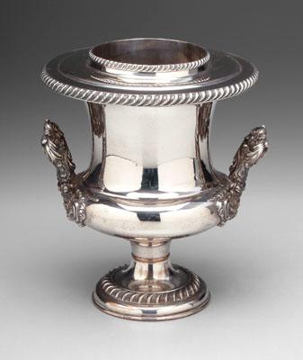 Old Sheffield plate wine cooler,