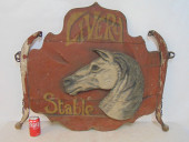 OLD SIGN, "LIVERY, STABLE", WO