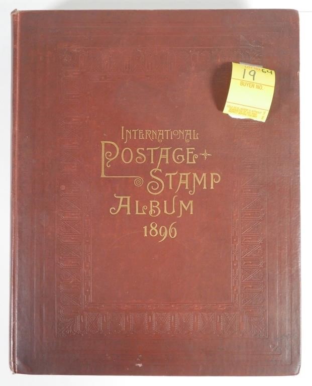 OLD STAMP ALBUM W NICE MATERIAL