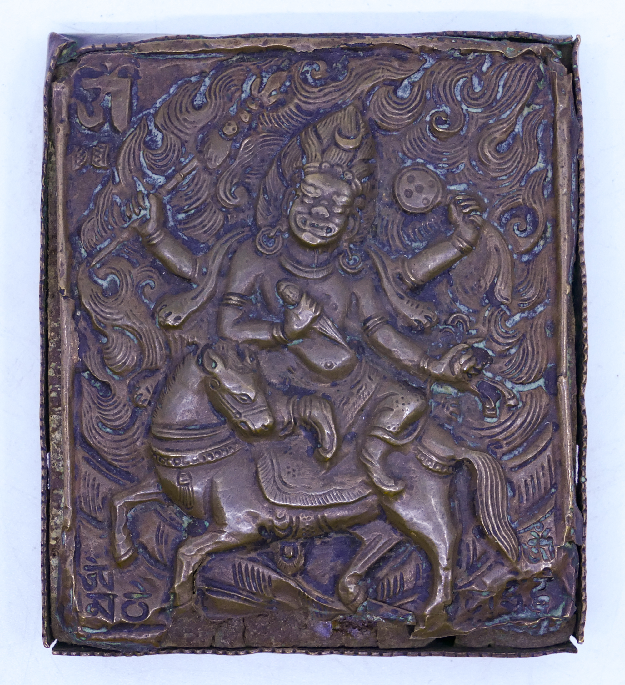 Old Tibetan Copper Relief Palden