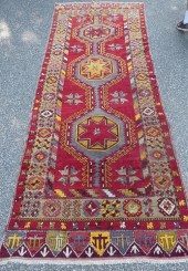 OLD TURKISH RUGOld red and yel