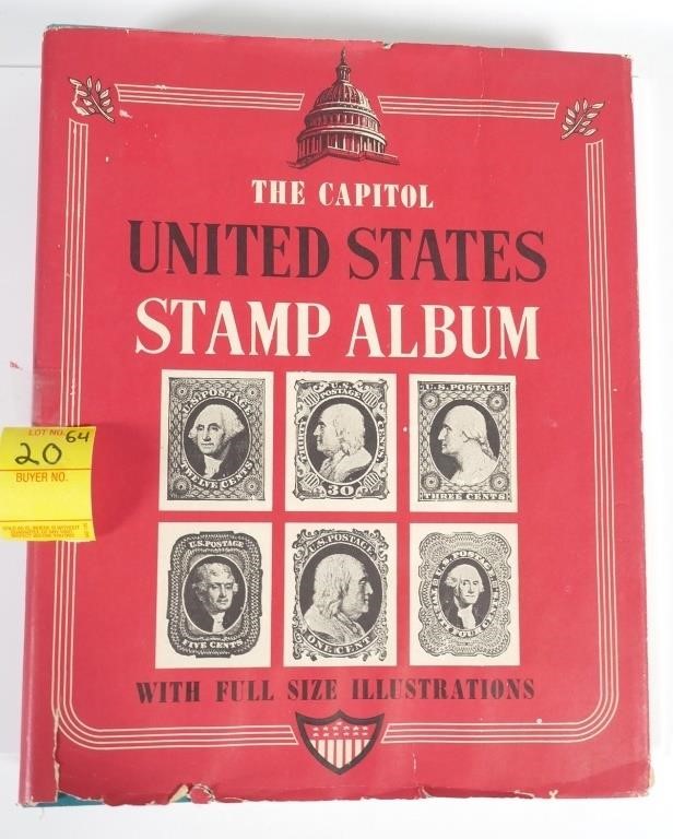 OLD US STAMP ALBUM W NICE MATERIAL