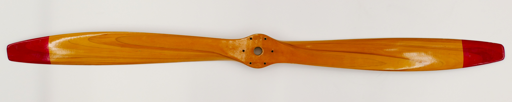 Old Wood Red Tip Airplane Propeller