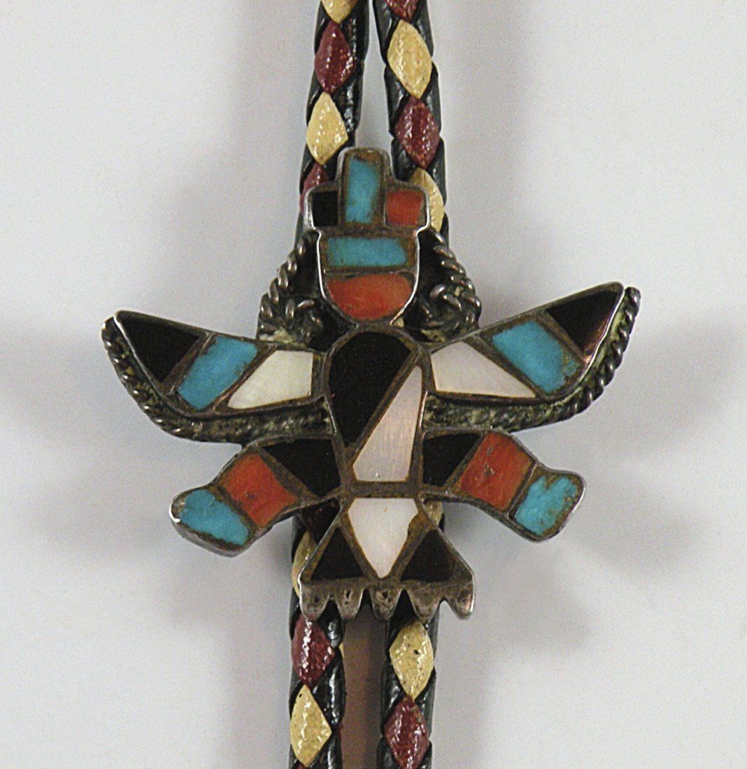 OLD ZUNI KNIFEWING BOLO TIE -