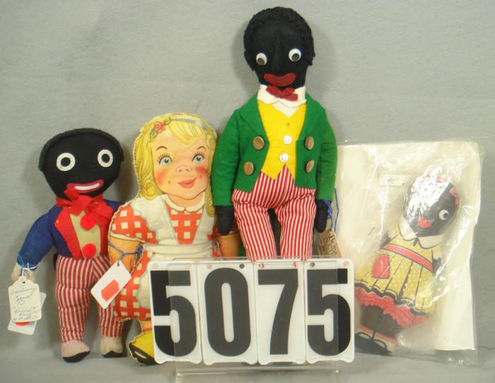 Older cloth doll lot, 9 to 15