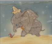 Older Disney cel showing Dumbo