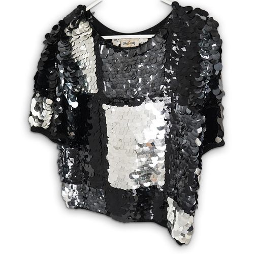 OLEG CASSINI VINTAGE SEQUIN SILK