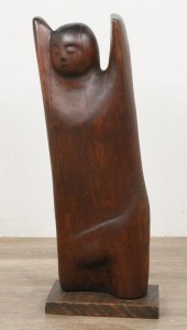 OLEN BRYANT FIGURAL CARVED WOO