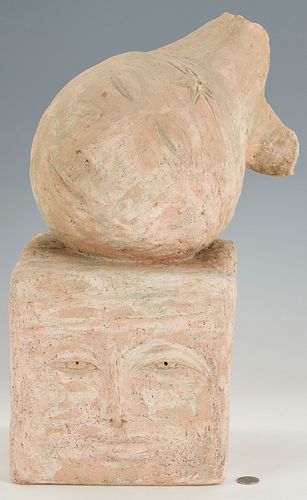 OLEN BRYANT, SCULPTURE OF A HEAD ON