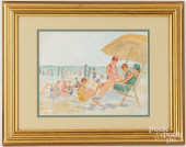 OLGA ROSENSON BEACH SCENE<br>O