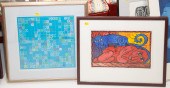 OLGA SERAYA, FRAMED WATERCOLOR