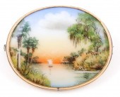 OLIVE COMMONS CAMEONA BROOCH P