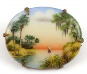 OLIVE COMMONS CAMEONA BROOCH P