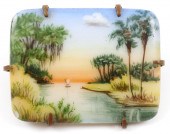 OLIVE COMMONS CAMEONA BROOCH P