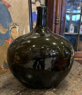 OLIVE GREEN BLOWN DEMIJOHN<br>