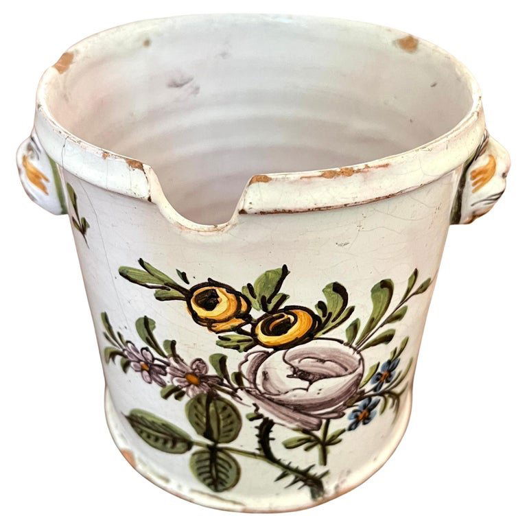 OLIVE POT, MOUSTIERS, 18TH C.A