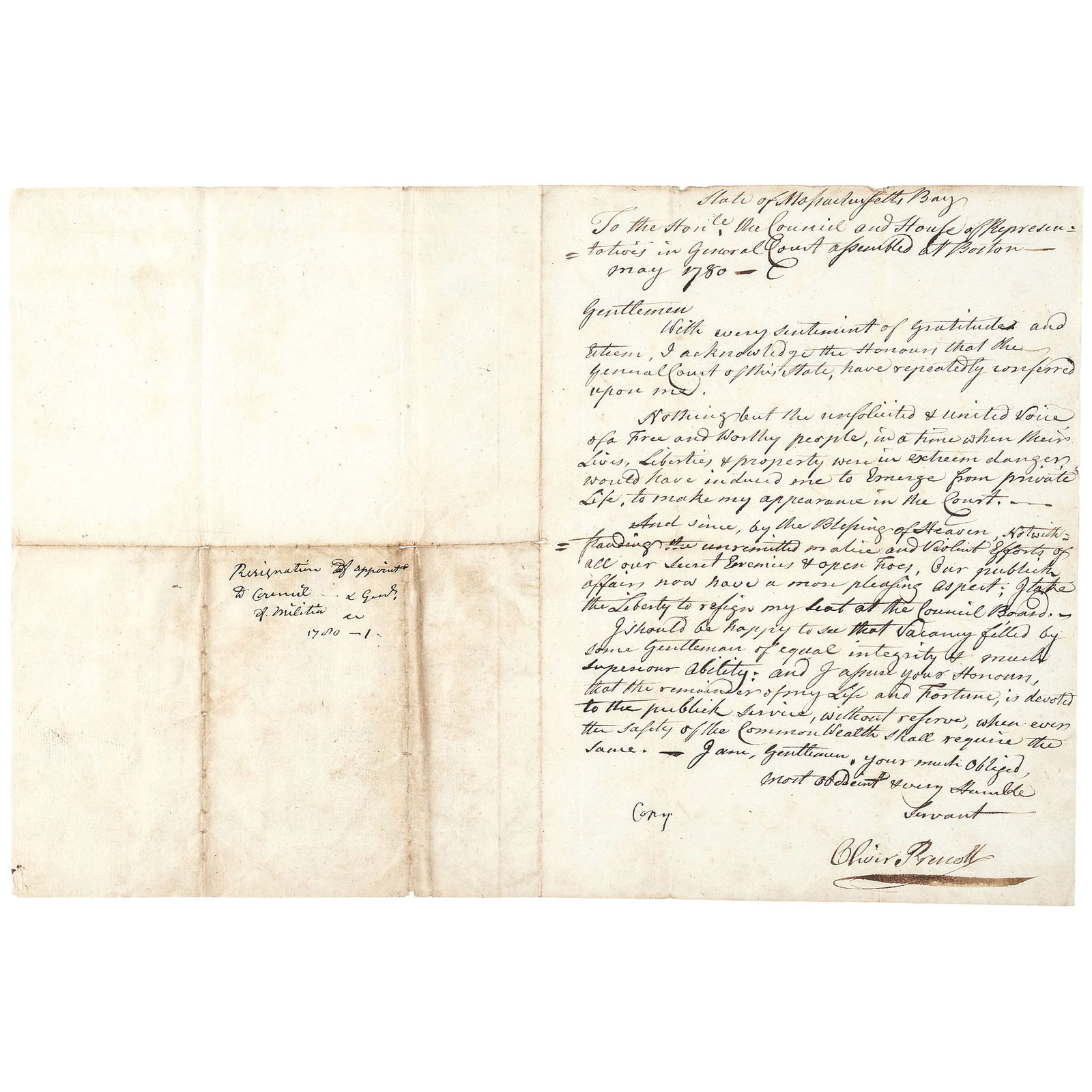 OLIVER PRESCOTT'S RETAINED COPY