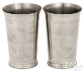 OLIVER TRASK PAIR OF PEWTER BE