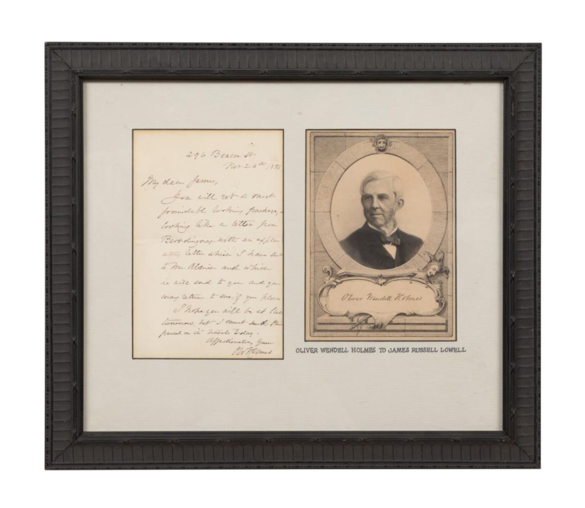 OLIVER WENDELL HOLMES HANDWRITTEN