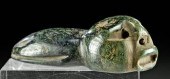 OLMEC JADE DUCK PENDANT W/ HUM