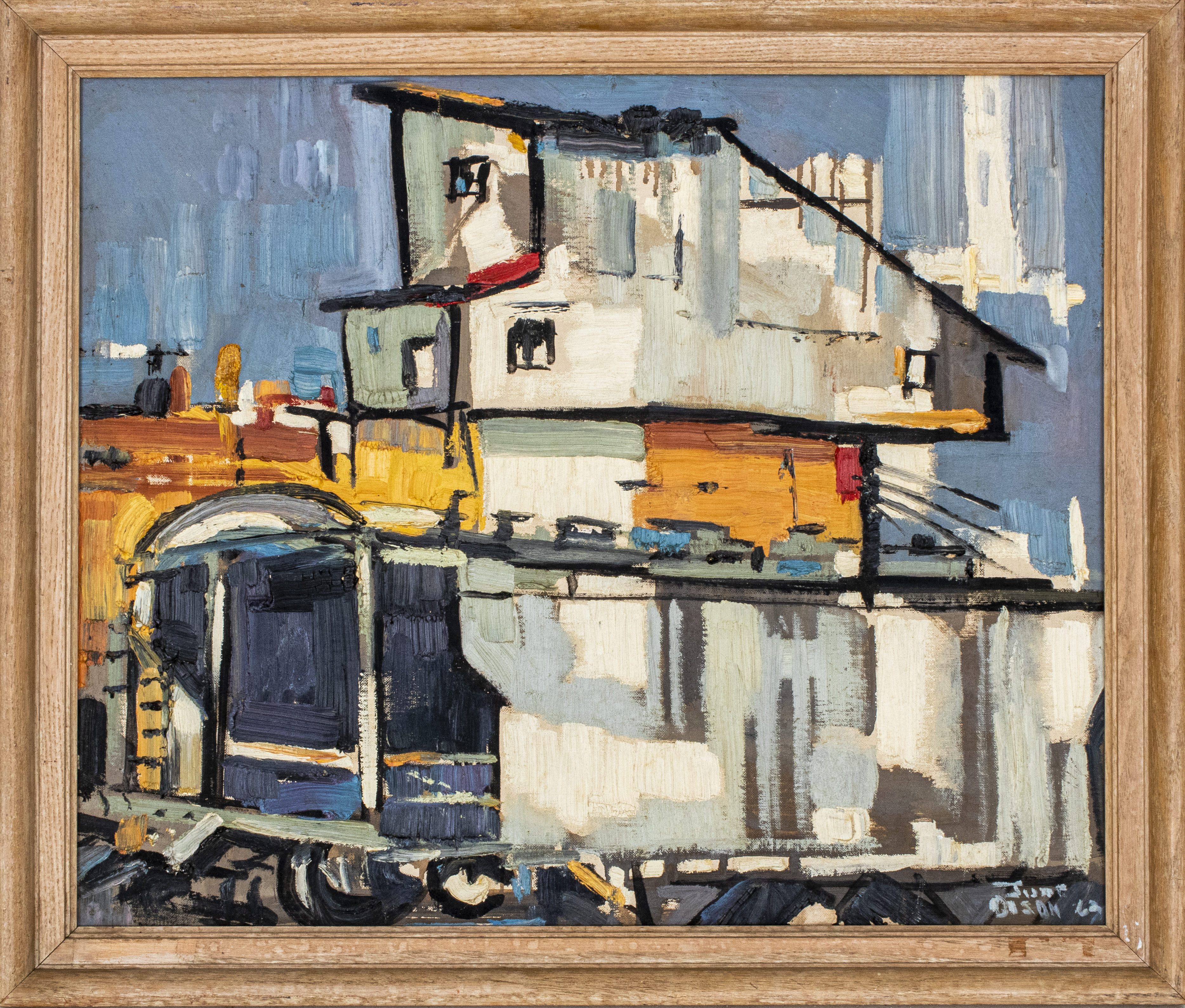 OLSON SIGNED "OLD TRACKS" MODERN