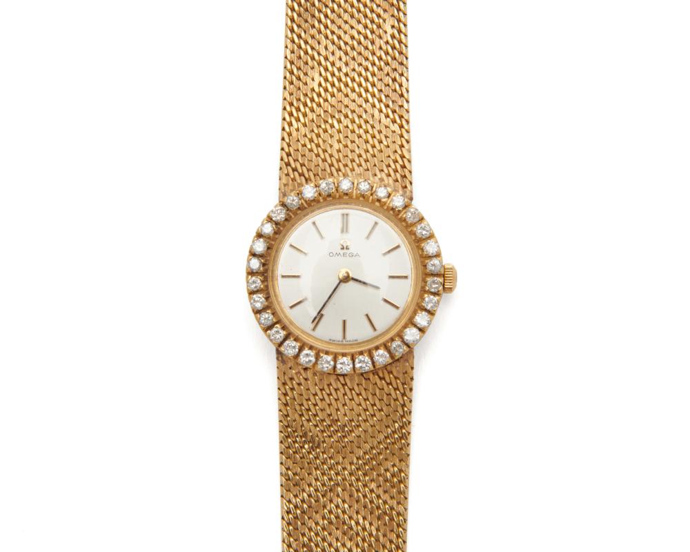 OMEGA 14K GOLD AND DIAMOND
