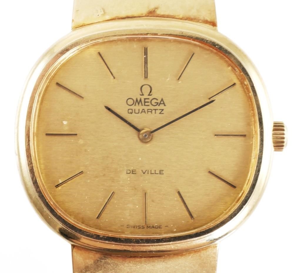 OMEGA 14K GOLD DE VILLE MENS