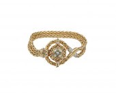 OMEGA 14K GOLD, DIAMOND, AND E