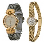 OMEGA 18KT. WATCH AND CHARRIOL