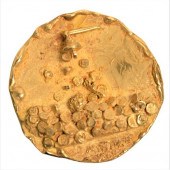 ONE 18 KARAT YELLOW GOLD MEDAL